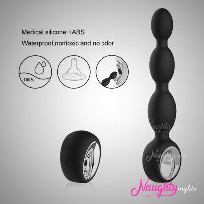 Vibrating Anal Beads With Wireless Remote Control - USB Charging