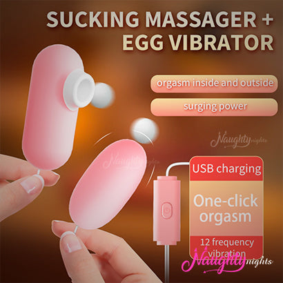 Dual Action Nipple + Egg Vibrator | USB Power