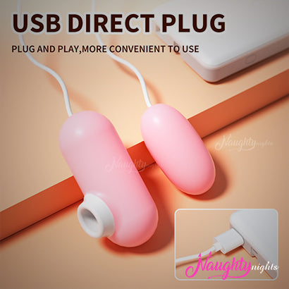 Dual Action Nipple + Egg Vibrator | USB Power